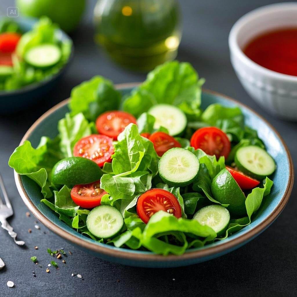 Ten healthy and delicious salad ideas for lunch, featuring a variety of colorful bowls filled with fresh greens, roasted vegetables, grains, lean proteins, and creative toppings, beautifully arranged on a table.