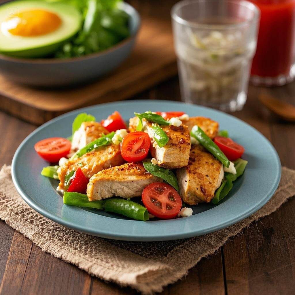 A variety of delicious chicken lunch recipes, including salads, wraps, and bowls, perfect for busy weekdays.