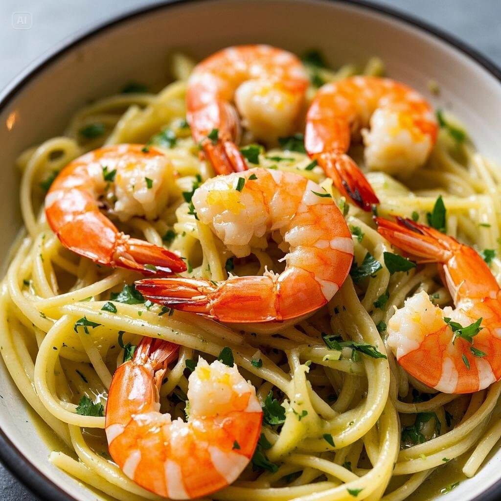 "Lemon Garlic Butter Shrimp Pasta: A Flavorful and Easy Dinner Recipe"

