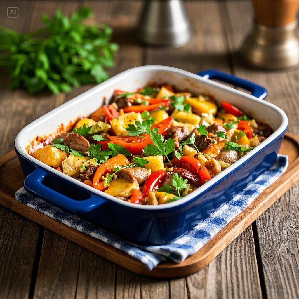 "Healthy and delicious casserole dish packed with veggies and lean protein for family dinners"

