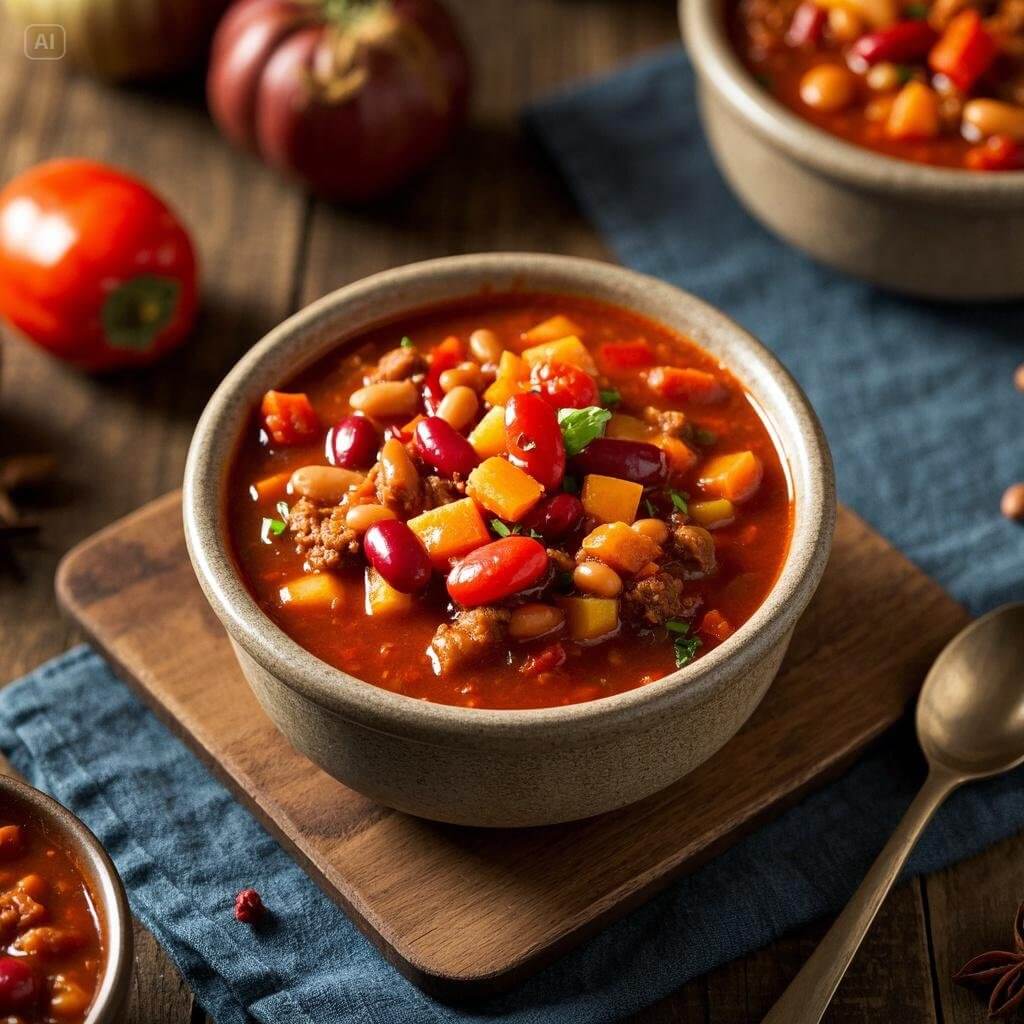 "Hearty Winter Chili: A Spicy and Comforting Dish for Cold Days"

