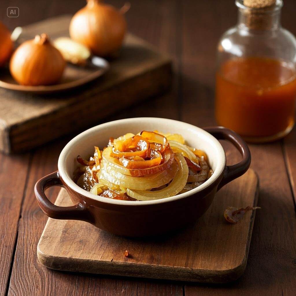 How to make caramelized onions that are sweet, savory, and irresistible, featuring golden-brown onions in a skillet